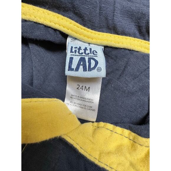 Little Lad Toddler Boy Striped Shorts Overalls and Blue Shirt, Size 24 months - Picture 5 of 6